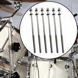 Maxbell 6Pcs Drum Tension Rods M5 Drum Lug Mounting Screws for Percussion Accs Build M5x110mm