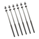 Maxbell 6Pcs Drum Tension Rods M5 Drum Lug Mounting Screws for Percussion Accs Build M5x110mm