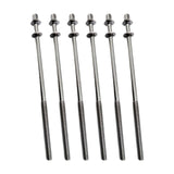 Maxbell 6Pcs Drum Tension Rods M5 Drum Lug Mounting Screws for Percussion Accs Build M5x110mm