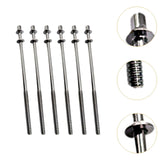 Maxbell 6Pcs Drum Tension Rods M5 Drum Lug Mounting Screws for Percussion Accs Build M5x110mm