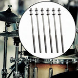 Maxbell 6Pcs Drum Tension Rods M5 Drum Lug Mounting Screws for Percussion Accs Build M5x110mm