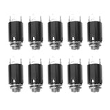 Maxbell 10 Pieces Guitar Endpin Jack Brass Audio Connector for Electric Guitars Bass