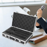 Maxbell Microphone Case Foam Case Organizer Protective Box for Party Business Travel 31.9x19x7.6cm