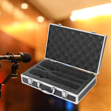 Maxbell Microphone Case Foam Case Organizer Protective Box for Party Business Travel 31.9x19x7.6cm