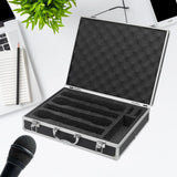Maxbell Microphone Case Foam Case Organizer Protective Box for Party Business Travel 36.5x28.4x8.7cm