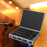 Maxbell Microphone Case Foam Case Organizer Protective Box for Party Business Travel 36.5x28.4x8.7cm