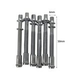 Maxbell 6x Tension Rods Screw with Lug Nuts for Snare Drum Musical Instruments Parts 6mmx50mm