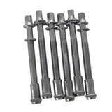 Maxbell 6x Tension Rods Screw with Lug Nuts for Snare Drum Musical Instruments Parts 6mmx50mm