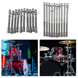 Maxbell 10 Pieces Drum Tension Rods Tom Lug Screws for Snare Drum Accessory Replaces 6x50mm