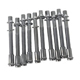 Maxbell 10 Pieces Drum Tension Rods Tom Lug Screws for Snare Drum Accessory Replaces 6x50mm