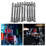 Maxbell 10 Pieces Drum Tension Rods Tom Lug Screws for Snare Drum Accessory Replaces 6x50mm
