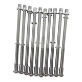 Maxbell Maxbell 10 Pieces Drum Tension Rods Tom Lug Screws for Snare Drum Accessory Replaces 6x100mm