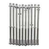 Maxbell Maxbell 10 Pieces Drum Tension Rods Tom Lug Screws for Snare Drum Accessory Replaces 6x100mm