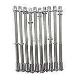 Maxbell Maxbell 10 Pieces Drum Tension Rods Tom Lug Screws for Snare Drum Accessory Replaces 6x100mm
