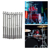 Maxbell Maxbell 10 Pieces Drum Tension Rods Tom Lug Screws for Snare Drum Accessory Replaces 6x100mm