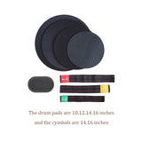 Maxbell Drum Mute Pads Drum Dampers for Instrument Supplies Beginners Indoor Outdoor 3 Cymbal Mute Pad