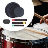 Maxbell Drum Mute Pads Drum Dampers for Instrument Supplies Beginners Indoor Outdoor 3 Cymbal Mute Pad