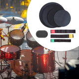 Maxbell Drum Mute Pads Drum Dampers for Instrument Supplies Beginners Indoor Outdoor 3 Cymbal Mute Pad