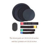 Maxbell Drum Mute Pads Drum Dampers for Instrument Supplies Beginners Indoor Outdoor 4 Cymbal Mute Pad