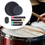 Maxbell Drum Mute Pads Drum Dampers for Instrument Supplies Beginners Indoor Outdoor 4 Cymbal Mute Pad