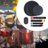 Maxbell Drum Mute Pads Drum Dampers for Instrument Supplies Beginners Indoor Outdoor 4 Cymbal Mute Pad