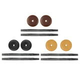 Maxbell 2Pcs Cymbal Strap Soft Musical Instrument Accessory Repairment Cymbal Handle Dark Brown