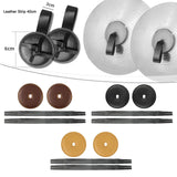 Maxbell 2Pcs Cymbal Strap Soft Musical Instrument Accessory Repairment Cymbal Handle Dark Brown