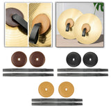 Maxbell 2Pcs Cymbal Strap Soft Musical Instrument Accessory Repairment Cymbal Handle Dark Brown