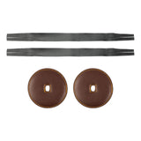 Maxbell 2Pcs Cymbal Strap Soft Musical Instrument Accessory Repairment Cymbal Handle Dark Brown