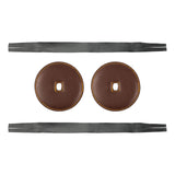 Maxbell 2Pcs Cymbal Strap Soft Musical Instrument Accessory Repairment Cymbal Handle Dark Brown