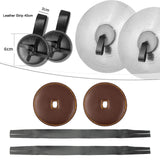 Maxbell 2Pcs Cymbal Strap Soft Musical Instrument Accessory Repairment Cymbal Handle Dark Brown