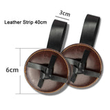Maxbell 2Pcs Cymbal Strap Soft Musical Instrument Accessory Repairment Cymbal Handle Dark Brown