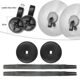 Maxbell 2Pcs Cymbal Strap Soft Musical Instrument Accessory Repairment Cymbal Handle Black