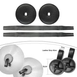 Maxbell 2Pcs Cymbal Strap Soft Musical Instrument Accessory Repairment Cymbal Handle Black