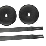 Maxbell 2Pcs Cymbal Strap Soft Musical Instrument Accessory Repairment Cymbal Handle Black