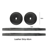 Maxbell 2Pcs Cymbal Strap Soft Musical Instrument Accessory Repairment Cymbal Handle Black