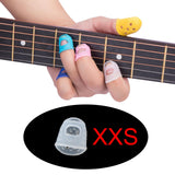 Maxbell Guitar Fingertip Protector Silicon Fingertip Protector for Guitar Banjo Bass XXS