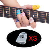 Maxbell Guitar Fingertip Protector Silicon Fingertip Protector for Guitar Banjo Bass XS