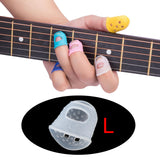 Maxbell Guitar Fingertip Protector Silicon Fingertip Protector for Guitar Banjo Bass L