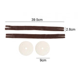 Maxbell 2 Pieces Cymbals Finger Straps with Pads PU Leather Replacement Tying Strap