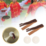 Maxbell 2 Pieces Cymbals Finger Straps with Pads PU Leather Replacement Tying Strap