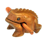 Maxbell Wood Frog Guiro Rasp Party Toy Gifts Shaker Musical Instruments Guiro Shaker 8x8cm