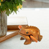 Maxbell Wood Frog Guiro Rasp Party Toy Gifts Shaker Musical Instruments Guiro Shaker 8x8cm