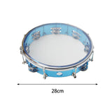 Maxbell 10inch Tambourine Children Musical Educational Toy for Concert Dancing Party Blue