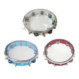 Maxbell 10inch Tambourine Children Musical Educational Toy for Concert Dancing Party Blue