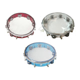 Maxbell 10inch Tambourine Children Musical Educational Toy for Concert Dancing Party Blue