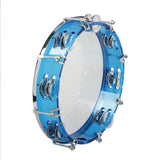 Maxbell 10inch Tambourine Children Musical Educational Toy for Concert Dancing Party Blue