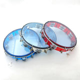 Maxbell 10inch Tambourine Children Musical Educational Toy for Concert Dancing Party Blue