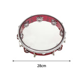 Maxbell 10inch Tambourine Children Musical Educational Toy for Concert Dancing Party Red