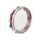 Maxbell 10inch Tambourine Children Musical Educational Toy for Concert Dancing Party Red